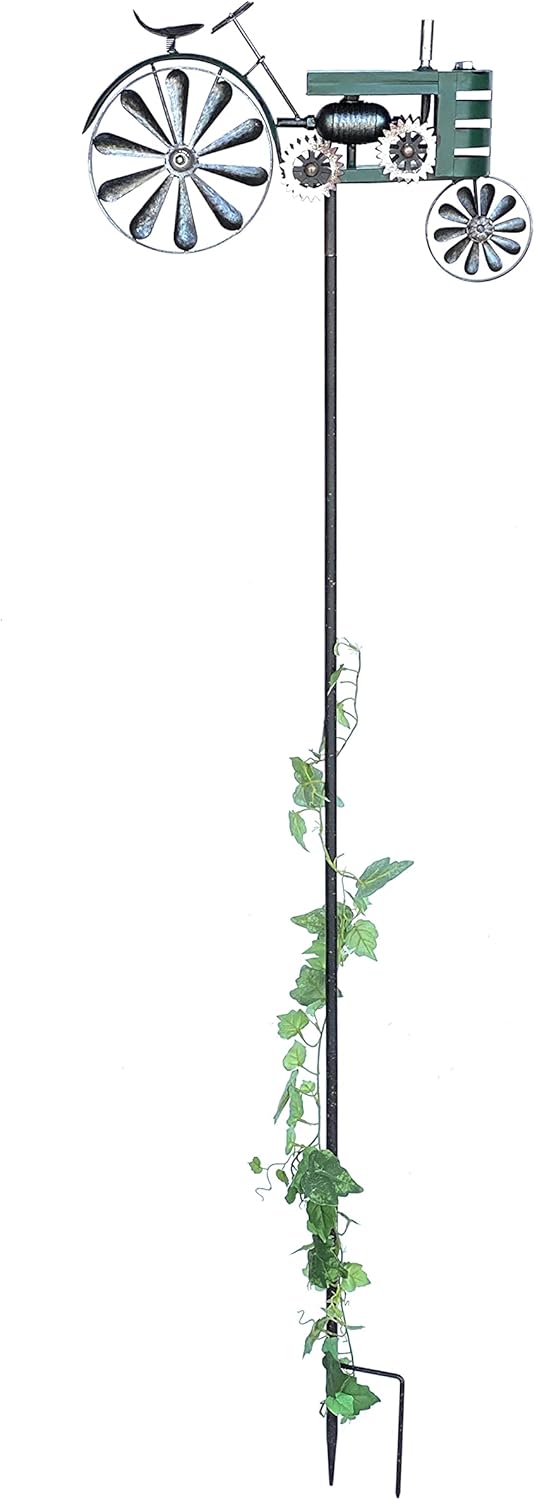 Gartenstecker Traktor XL mit Windspiel