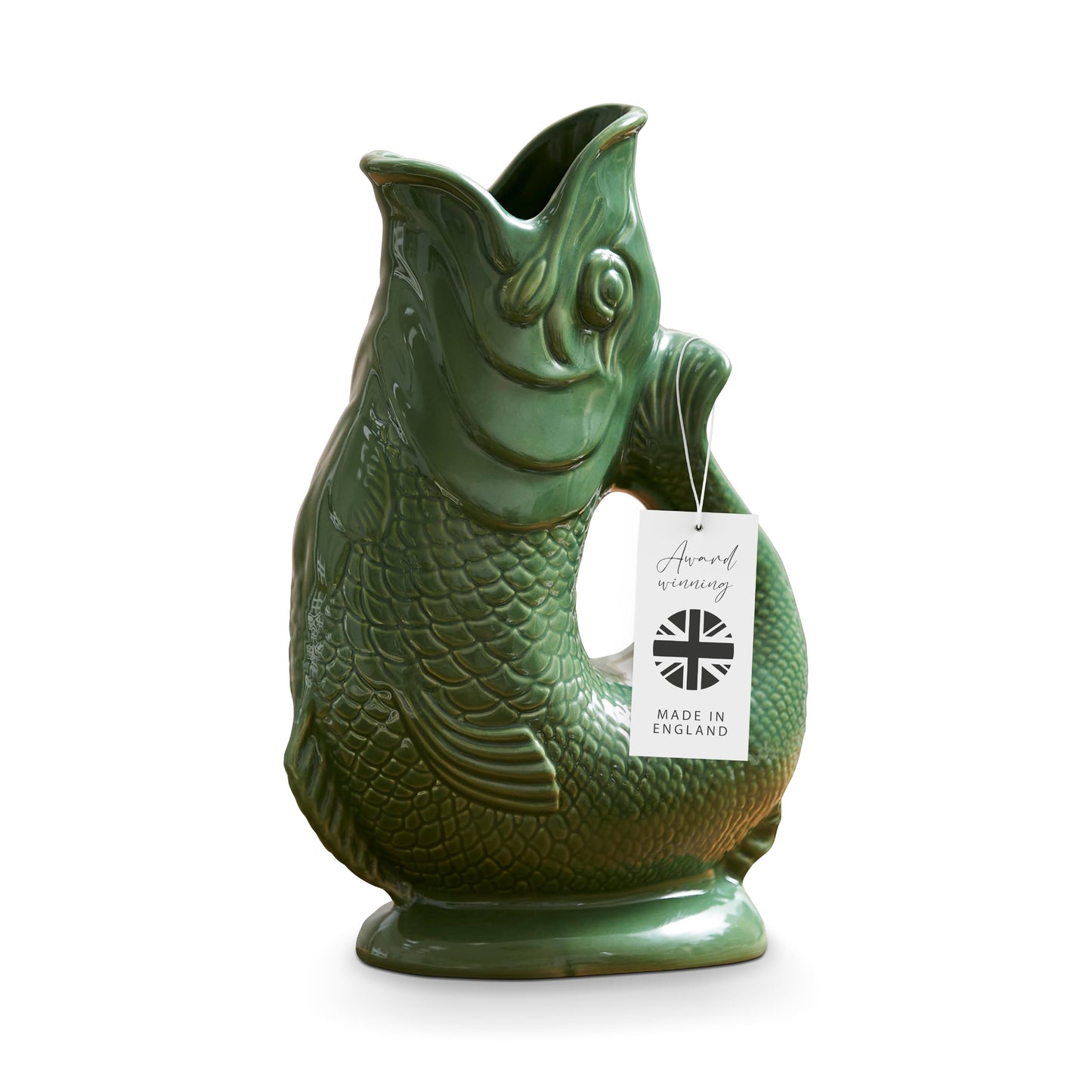 Fischkrug mit Gluckergeräuschen, WA967802GRN, 0.6L Waldgrün