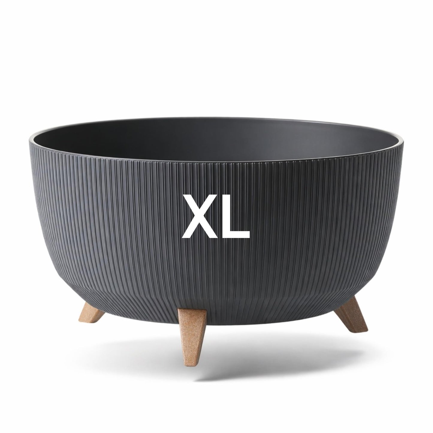 Pflanzschale mit Füssen, Anthrazit XL - 47 cm