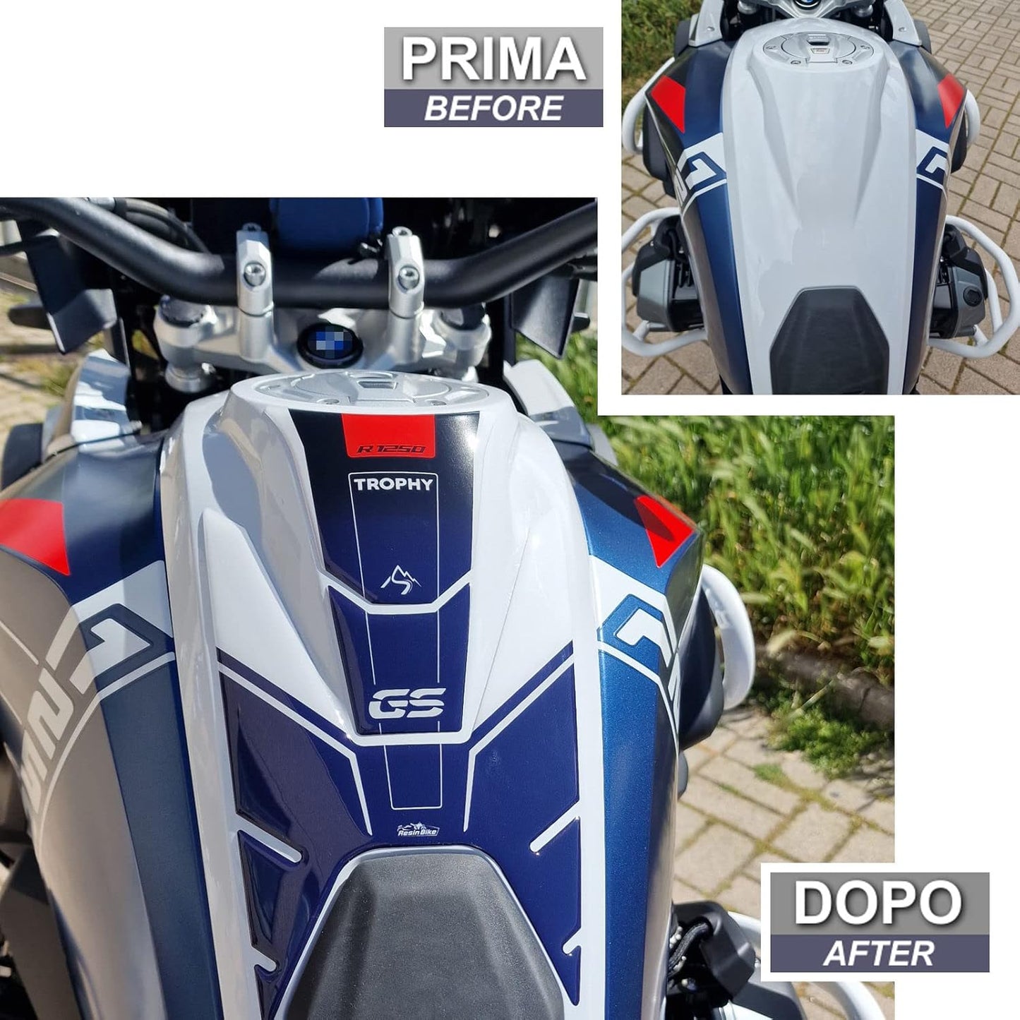 Motorradaufkleber für BMW R 1250 GS Trophy 2023, Paraserbatoio