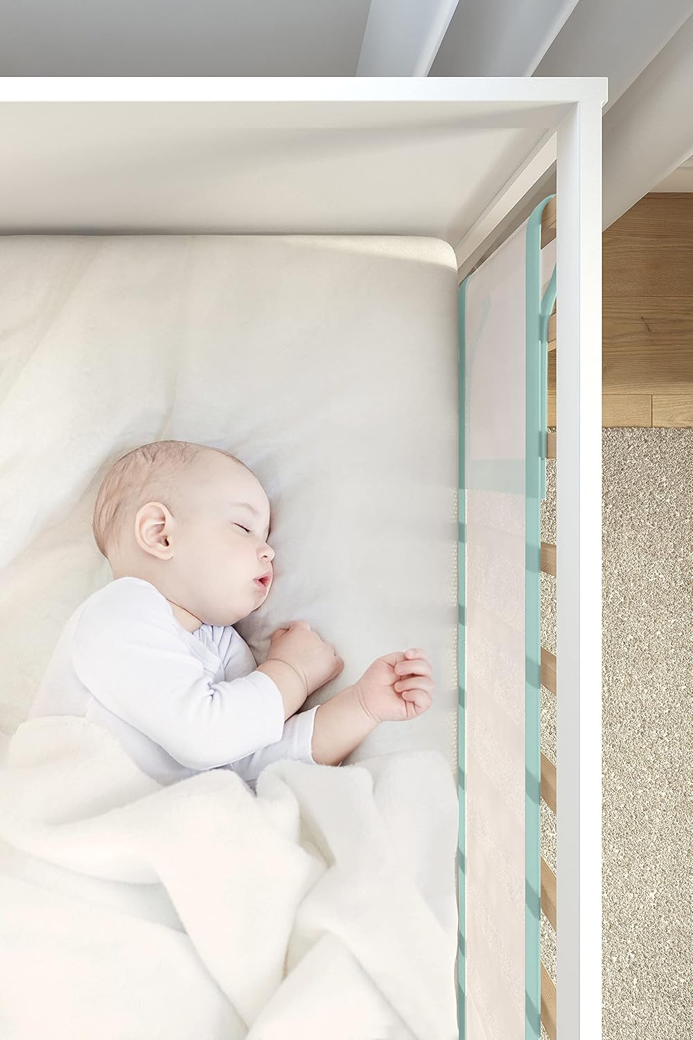 Umrandungsschutz für Babybetten, Mintgrün