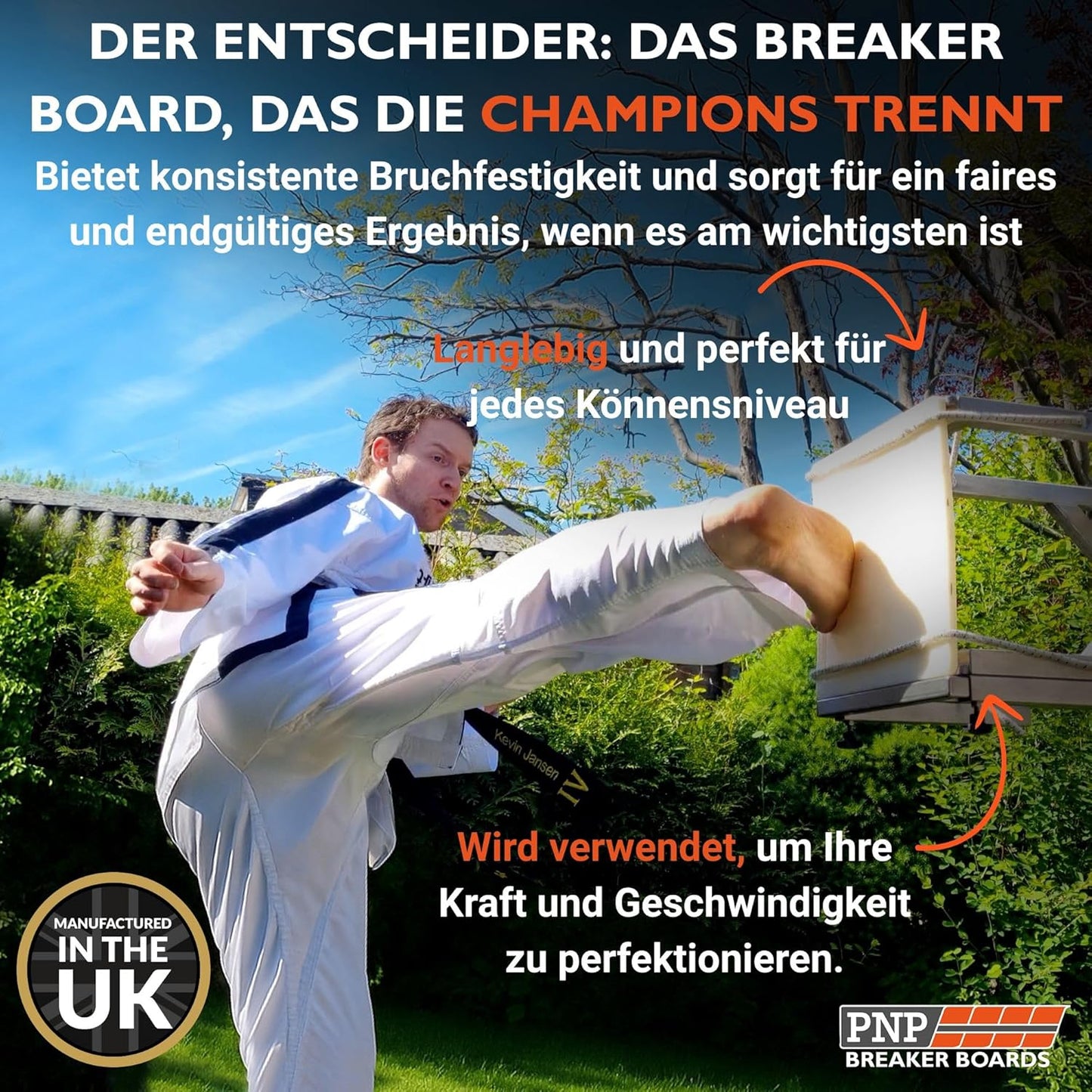 Bruchtestbrett für Kampfsport, 25 - Natur