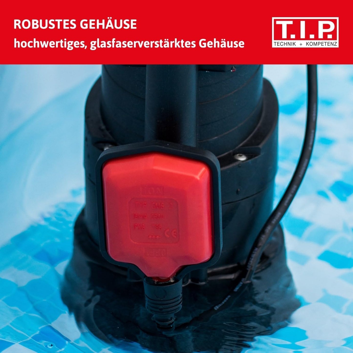 30182 Tauchdruckpumpe DrainPress 3200/24, Fördermenge 3.200 l/h Förderhöhe/Druck: 24 m / 2,4 bar Pumpe ohne Schlauch