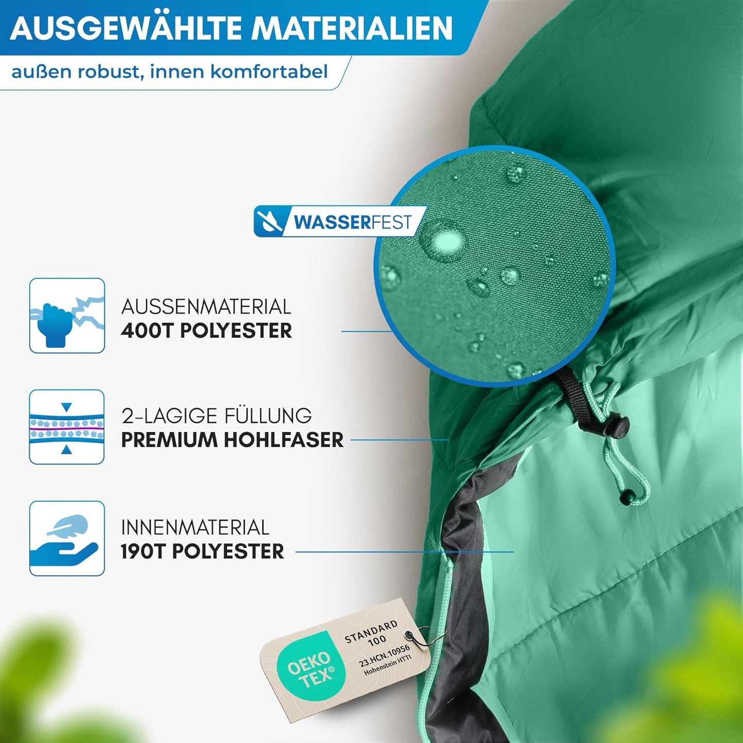Mitwachsender Kinderschlafsack für Outdoor-Abenteuer, Grün