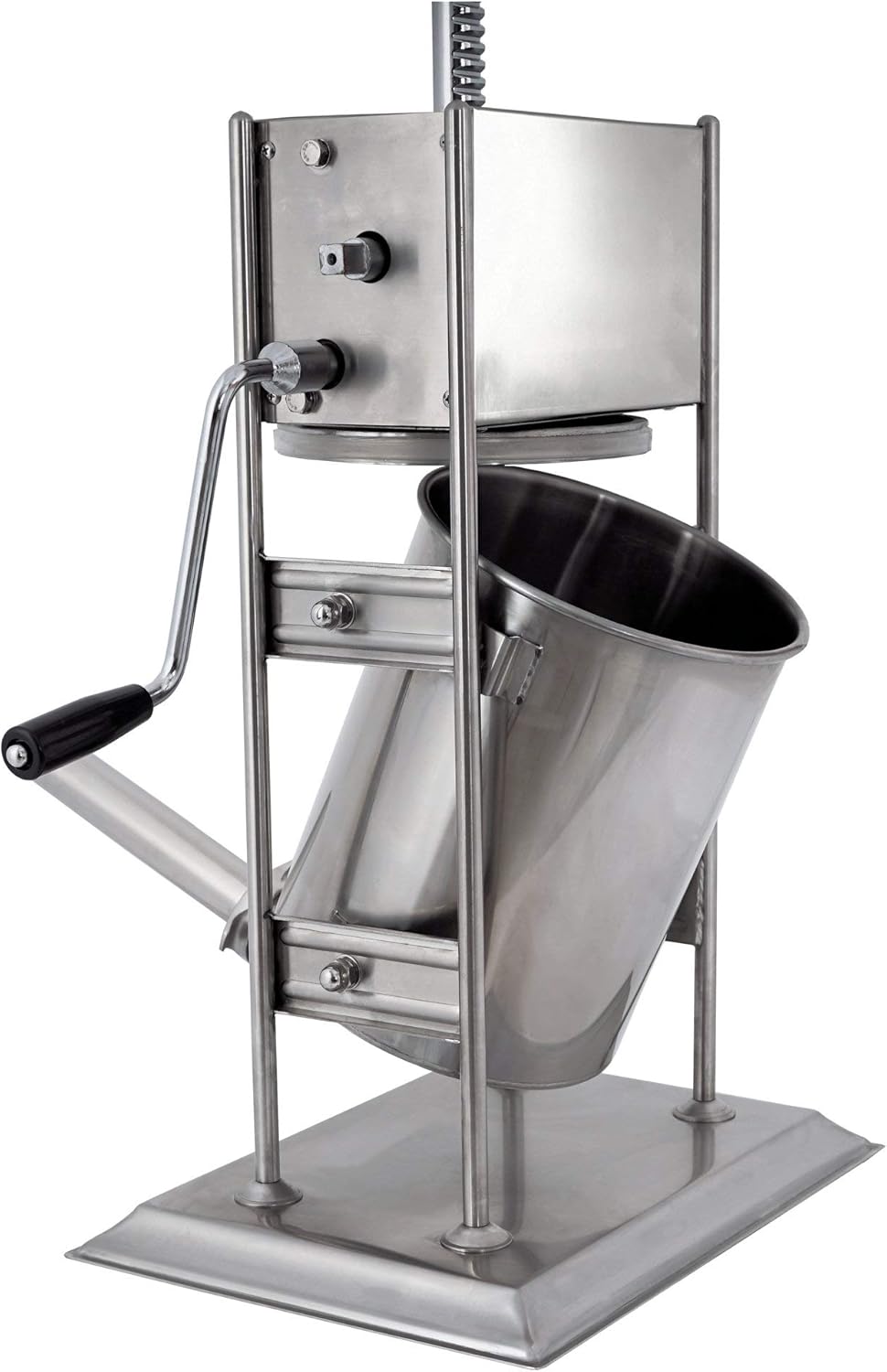 Wurstfüllmaschine mit Entlüftungsventil, 10 Liter Silber