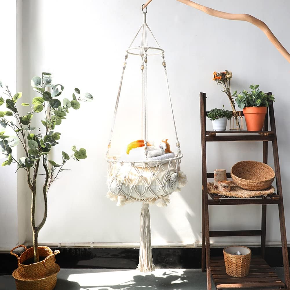 Katzenhängematte Boho-Design, bis 5 kg belastbar, a 30 cm