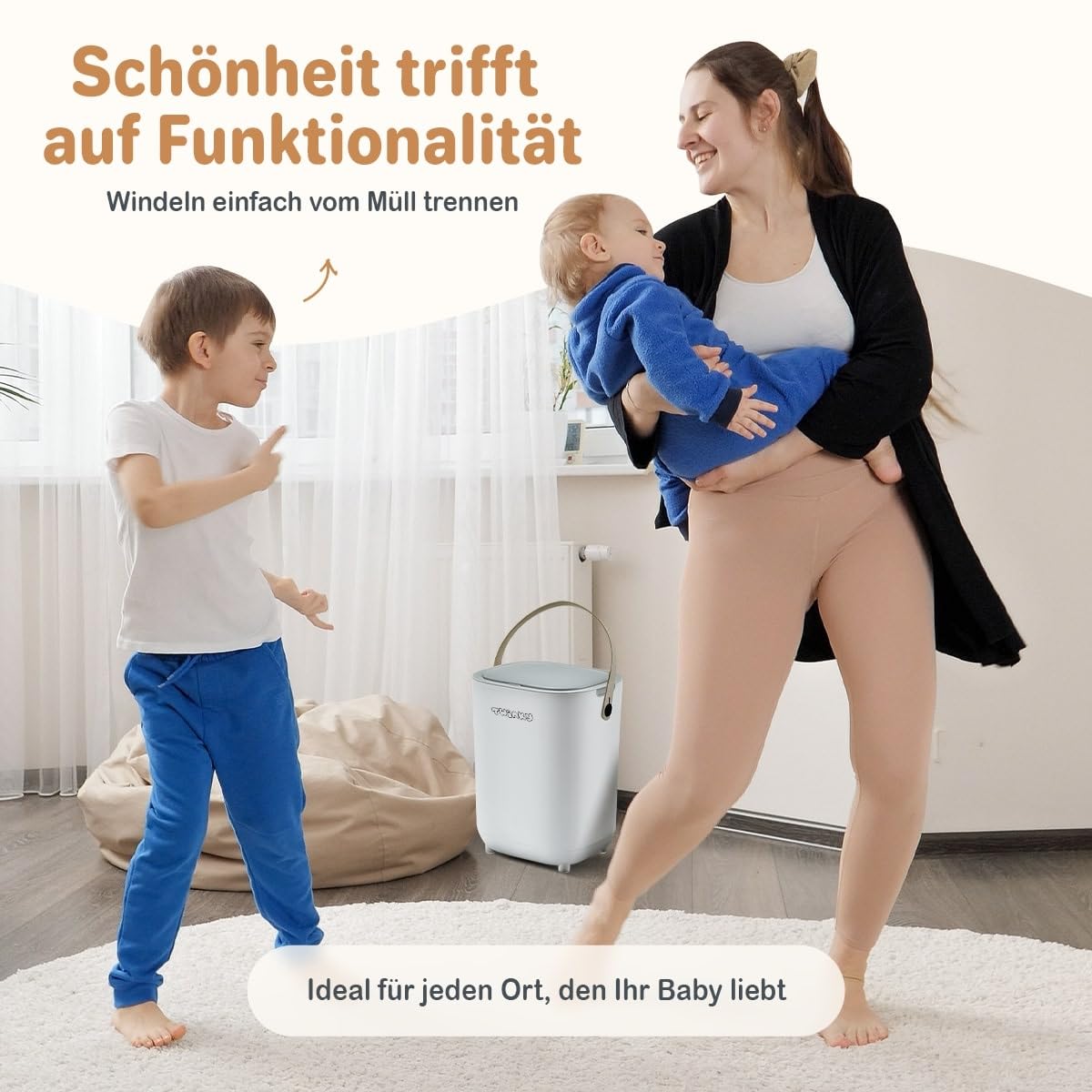 Windeleimer ohne Kassette, Grau