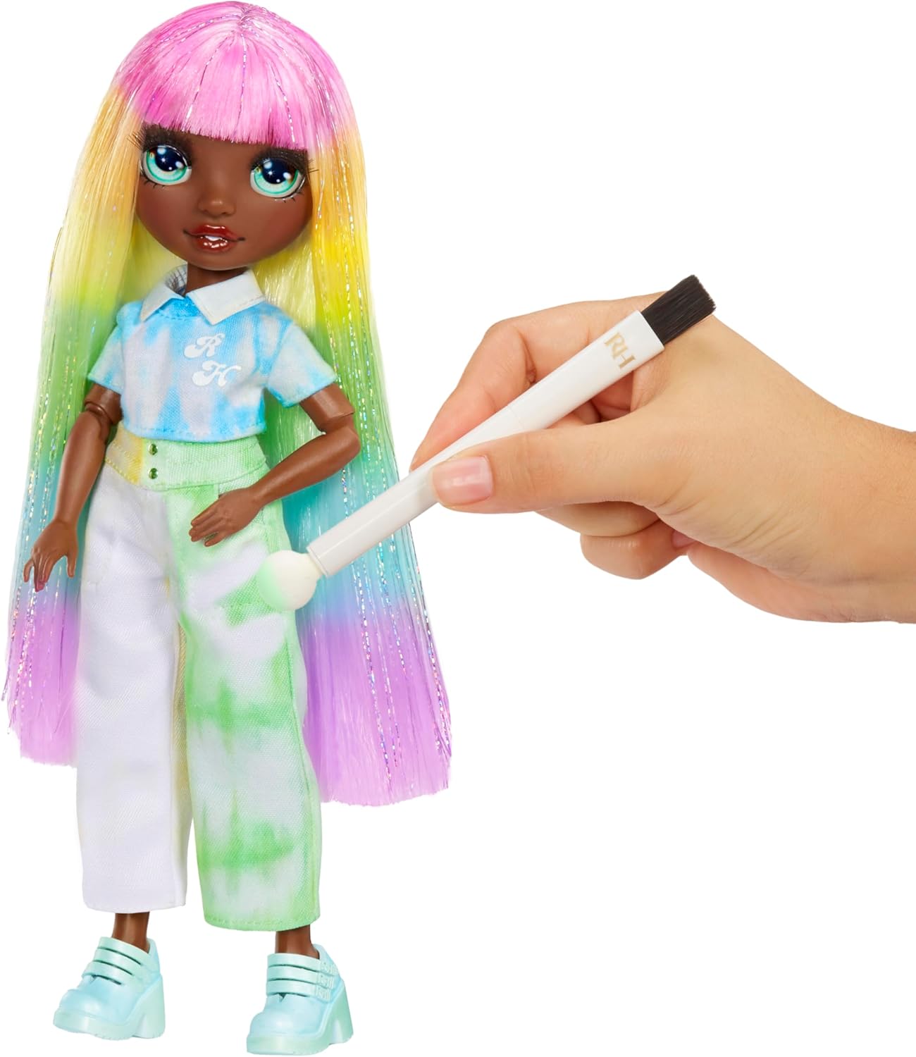 Modepuppe mit DIY Wasserfarben & Batikset, Series 2 Green Eyes