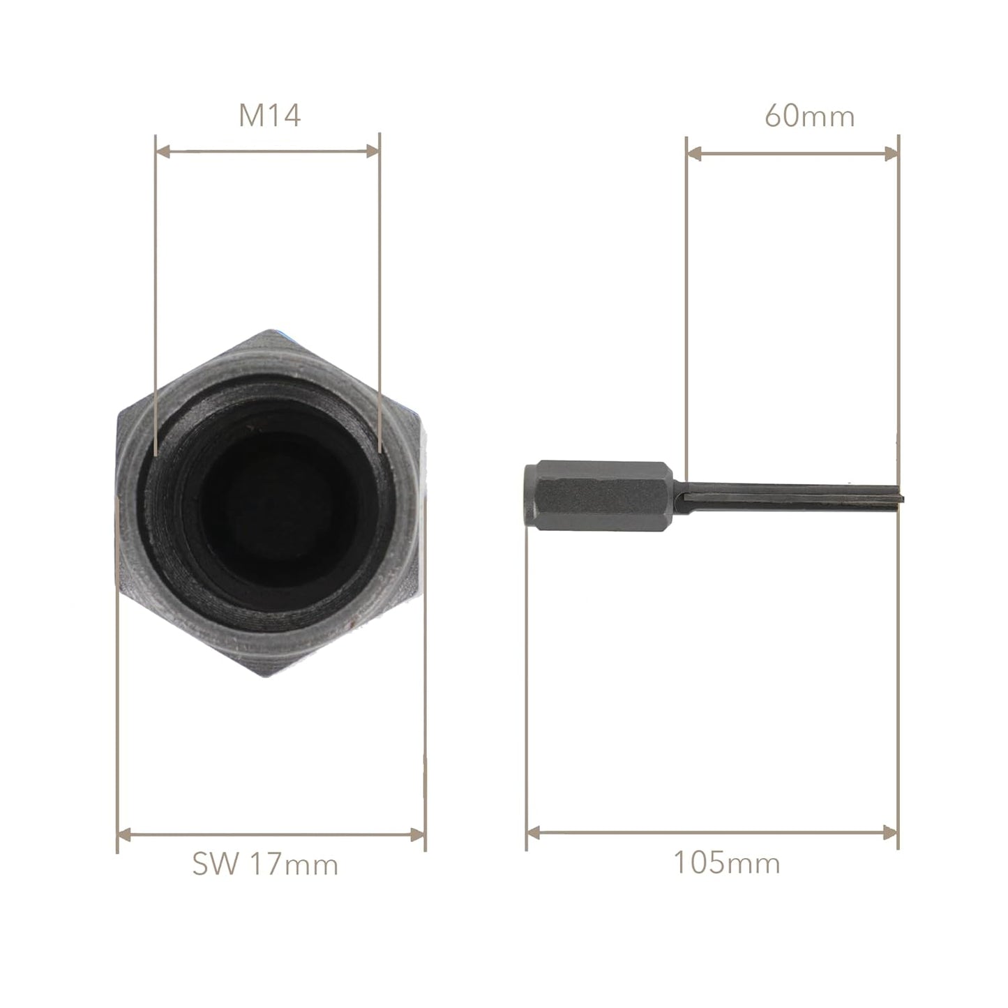 Fugenfräser für Winkelschleifer, 8mm Nutzlänge 60mm