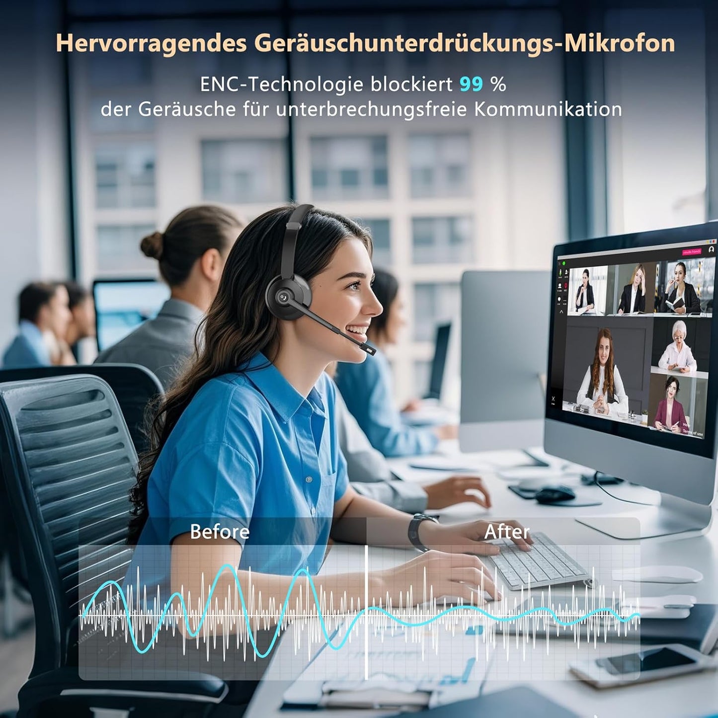 Bluetooth Headset mit Ladestation