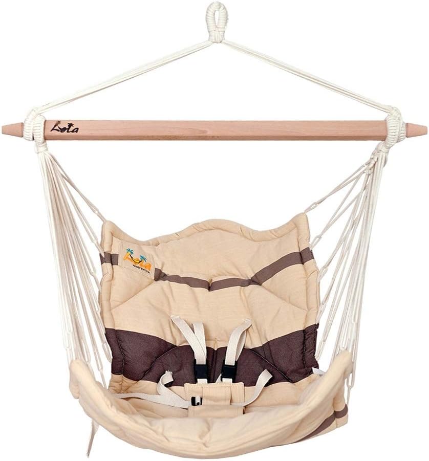Babyhängematte mit Sicherheitsgurt, Beige Braun