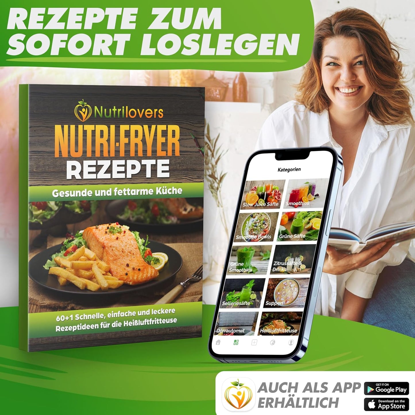 Heissluftfritteuse, Schwarz /Silber