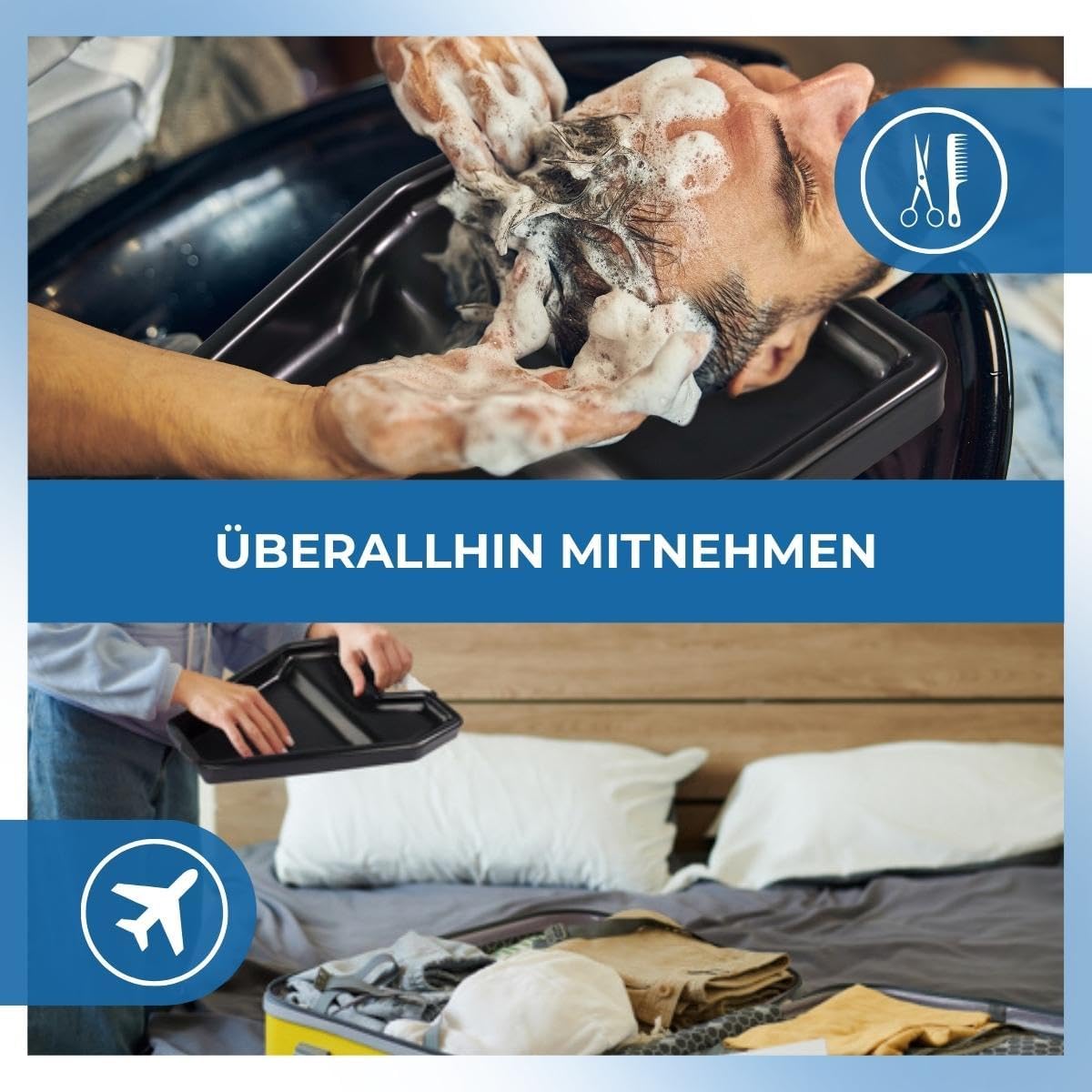 Mobiles Haarwaschbecken