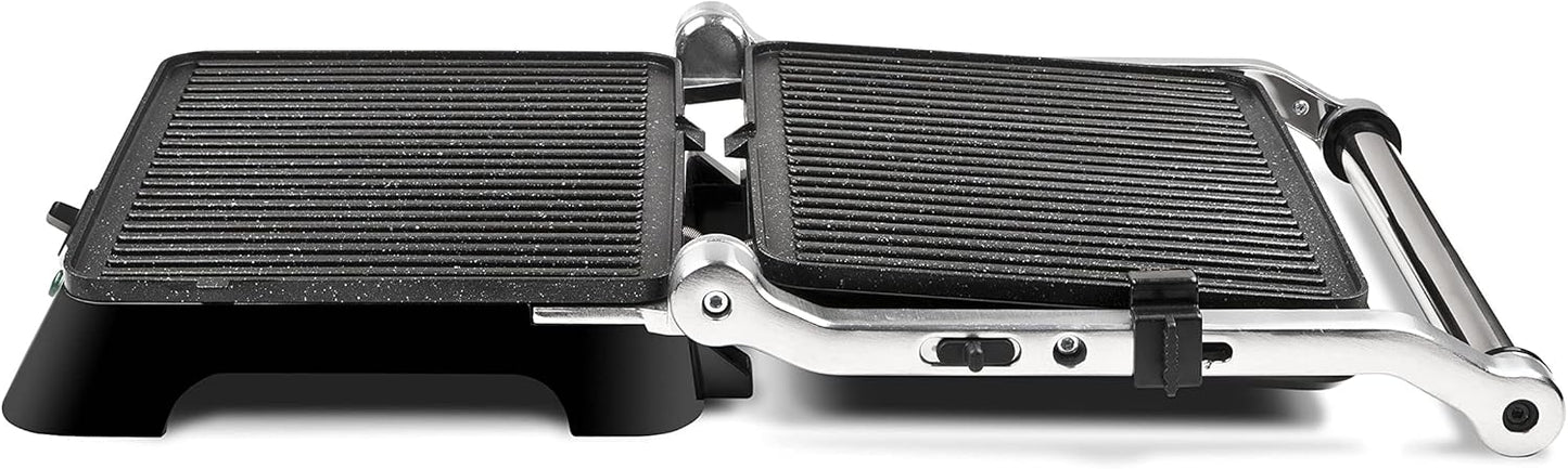 BS44 Grillpfanne mit Petravera-Beschichtung, Schwarz-edelstahlgrau