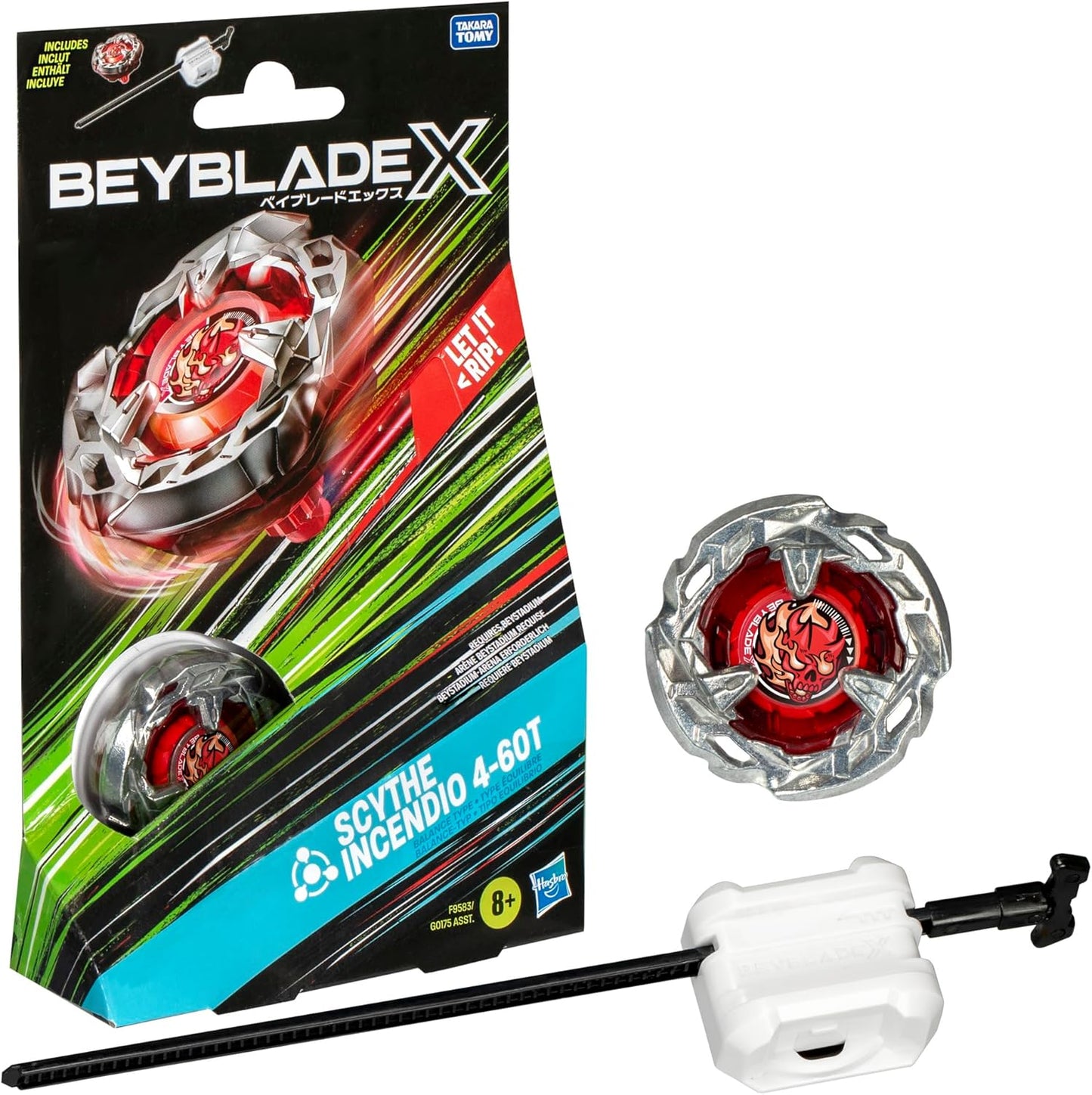 Beyblade Burst BBX Starter Pack, SCYTHE INCENDIO & LAUNCHER BX STARTER PACK