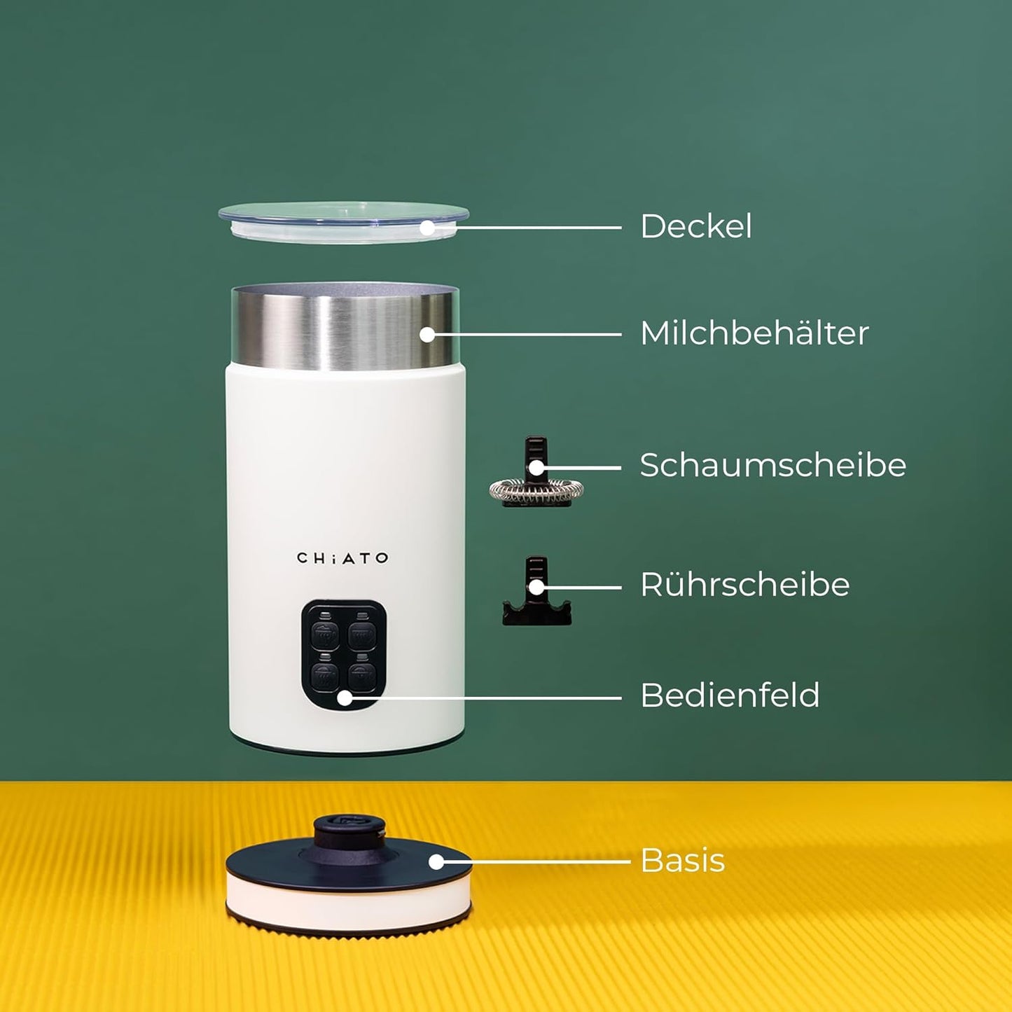 4-in-1 Milchaufschäumer & Milchkocher, White