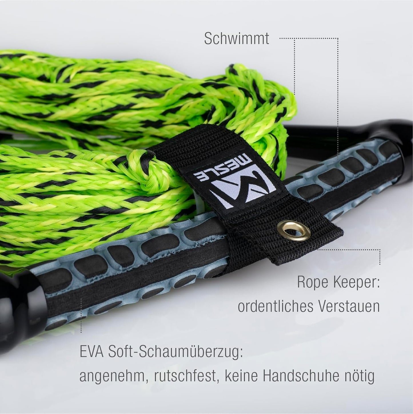 Wasserski & Wakeboard Leine Ergo EVA 75' 3-Loop, lime