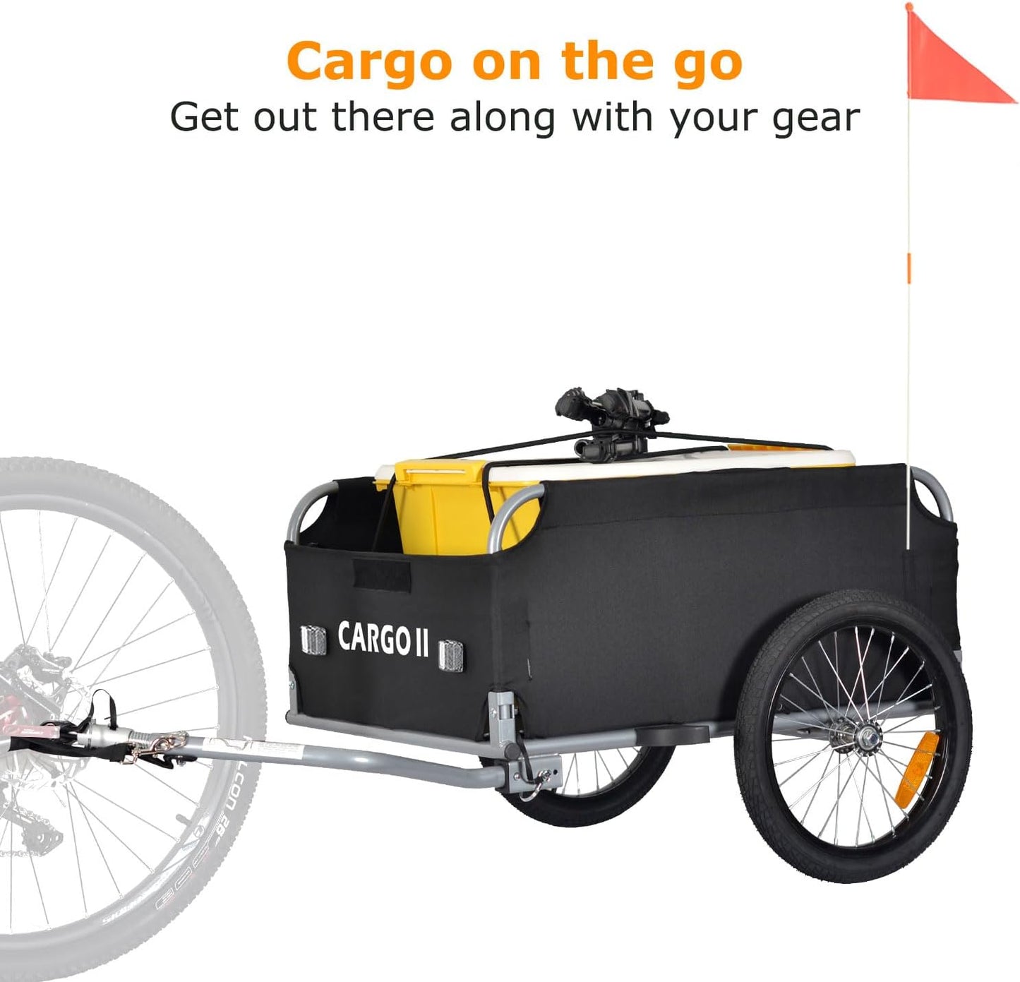 Fahrrad-Lastenanhänger Cargo II, klappbar, 130L Volumen, Blau