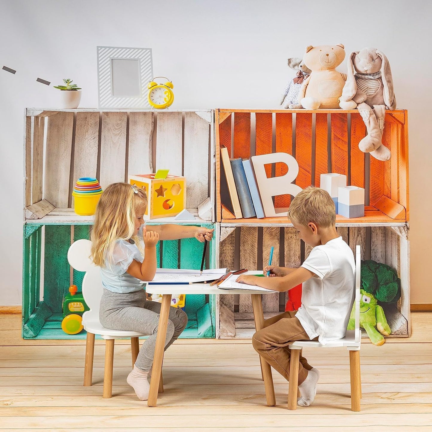 Kindertisch & Stuhl Set, 50 x 70 x 47 cm Kids Table And Chair Set