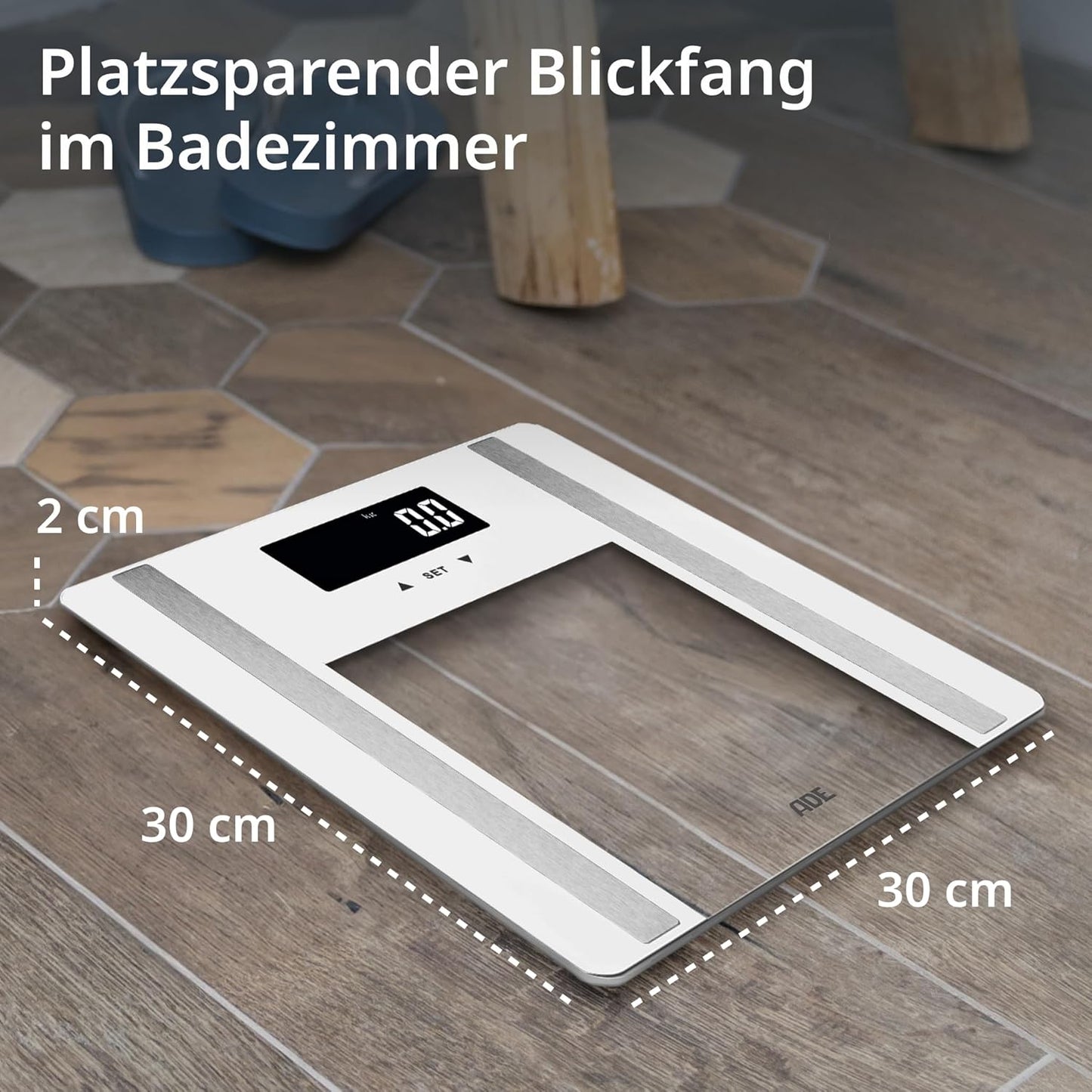 Körperfettwaage, Weiss
