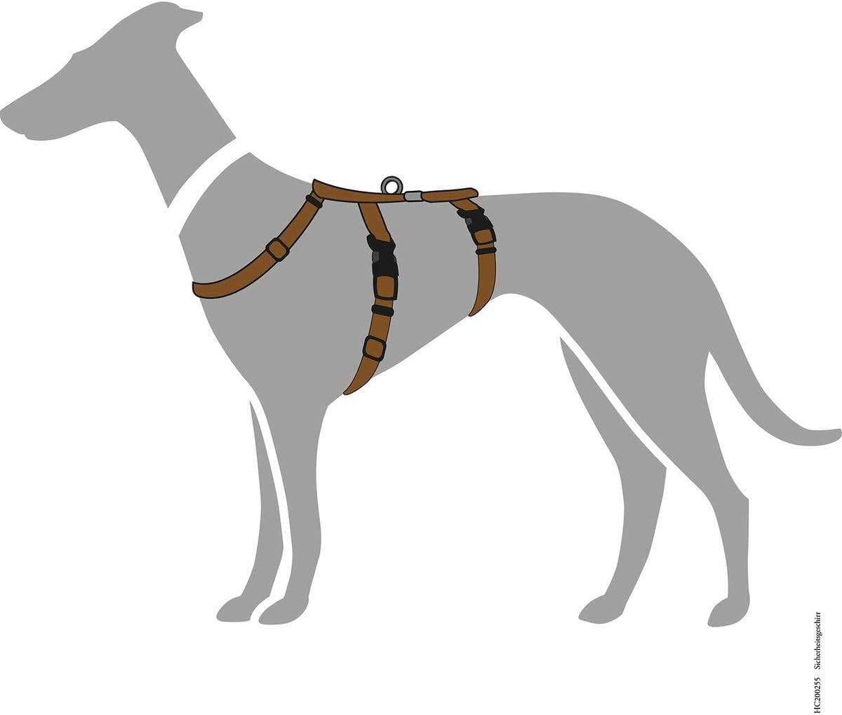 Sicherheits-Hundegeschirr 'Vario Rapid', braun 38 - 52 cm