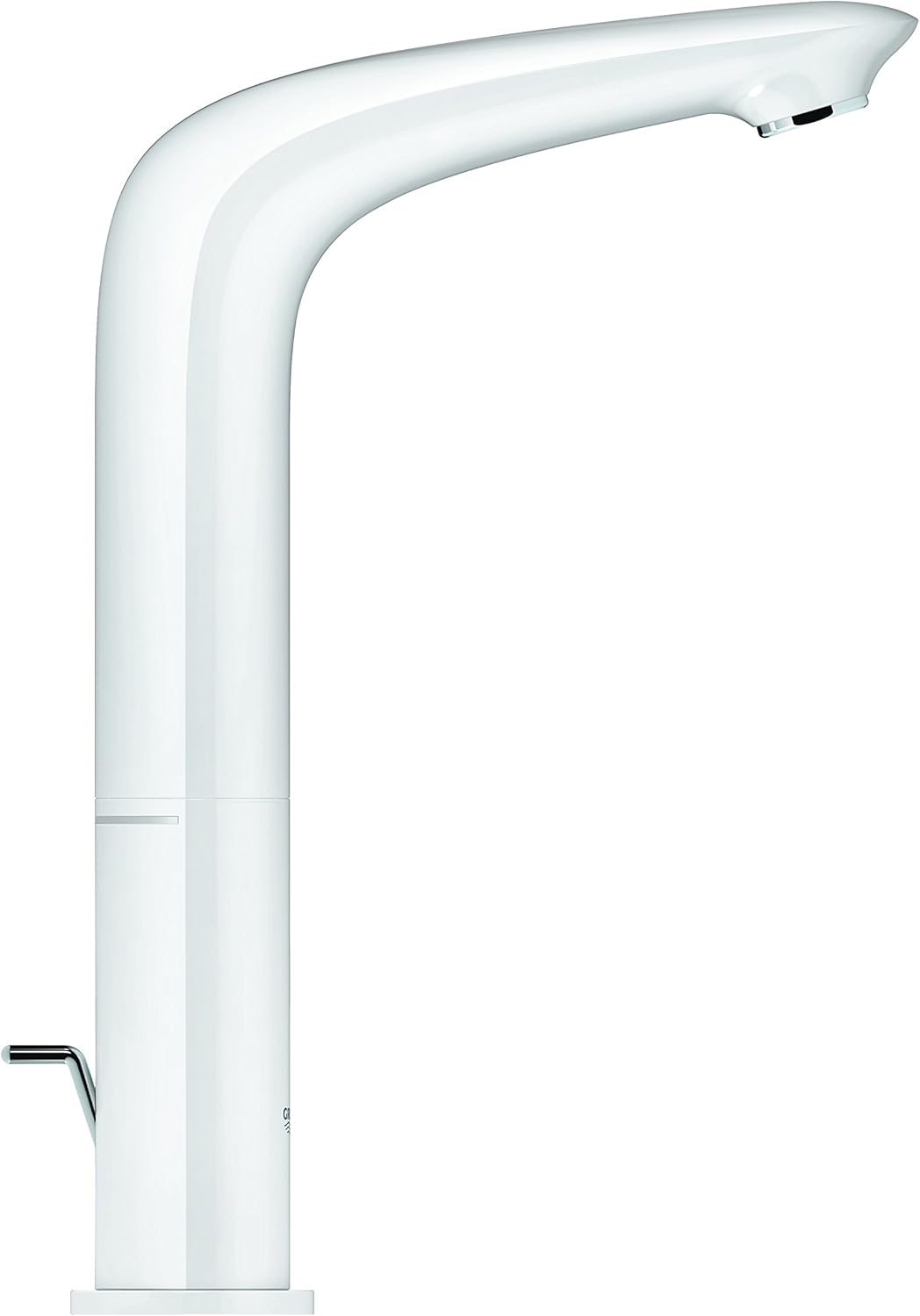 Eurostyle Waschtischarmatur, L offener Metall-Hebelgriff mit SilkMove ES (moon white) Moon White