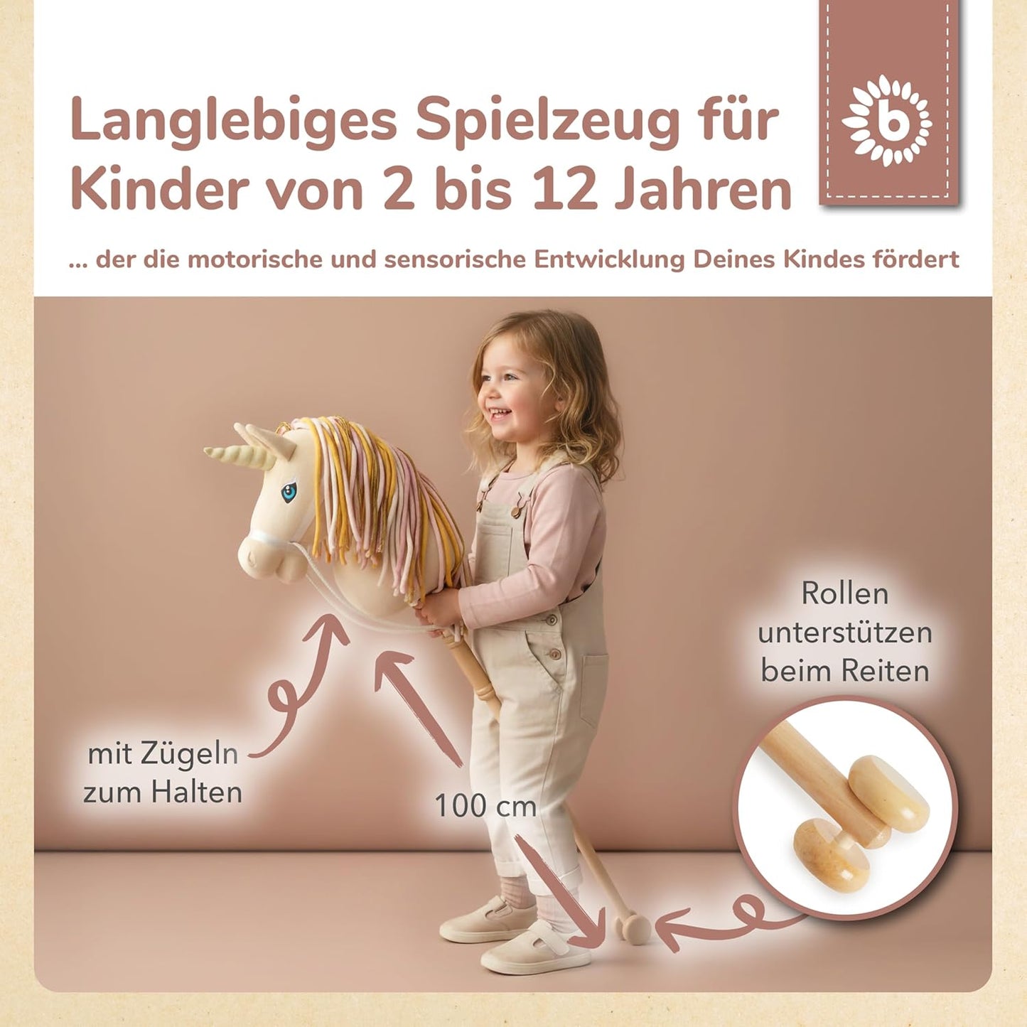 Steckenpferd Kinder Einhorn Aurora, Aurora