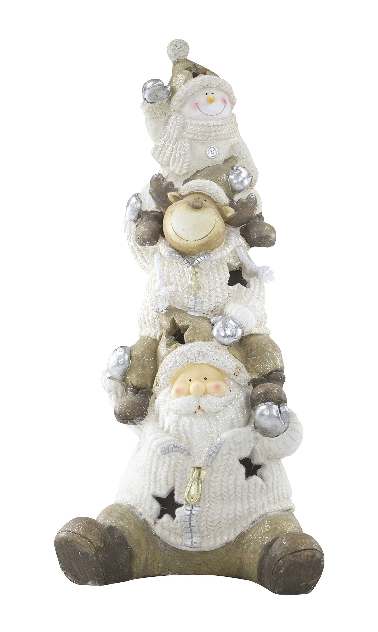 Deko Figur mit Beleuchtung - Schneemann, Rentier, Weihnachtsmann, (A) Schneemann, Rentier, Weihnachtsmann