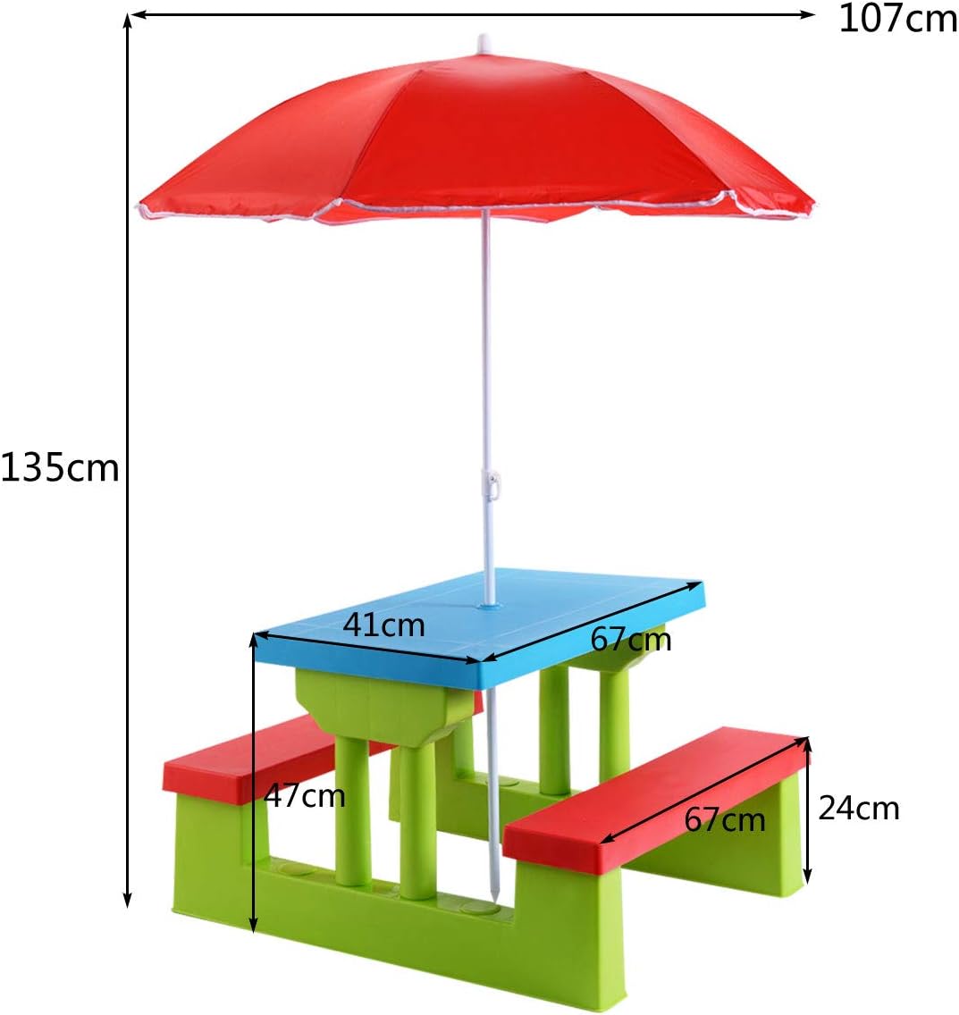 Kindersitzgruppe mit Sonnenschirm (Modell 1), Modell 1