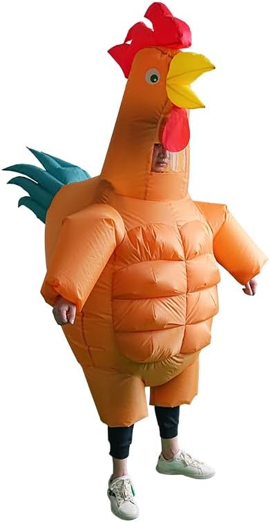 Aufblasbares Hahn-Kostüm für Erwachsene, Ananas Huhn