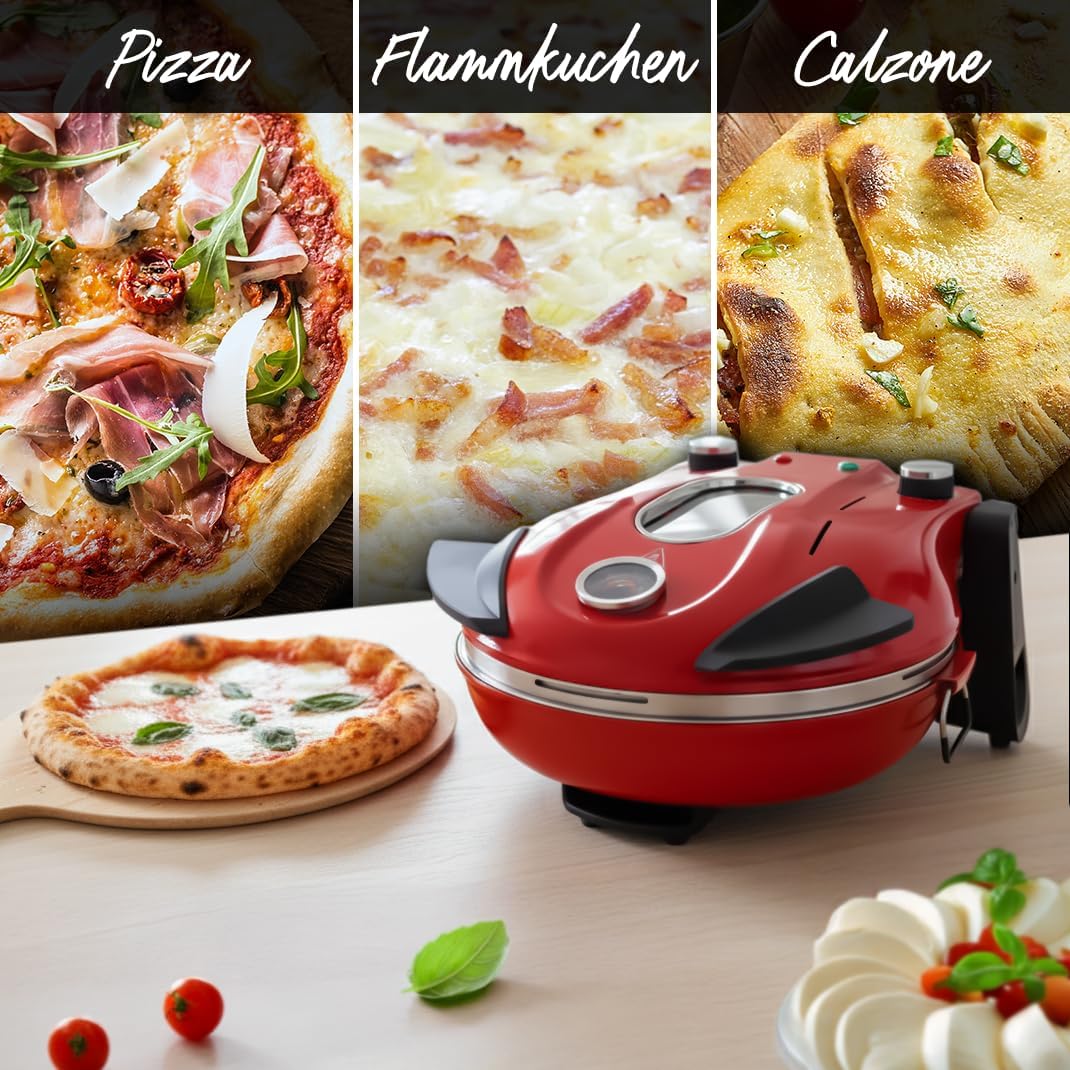 Elektrischer Pizzaofen mit Keramik Pizzastein