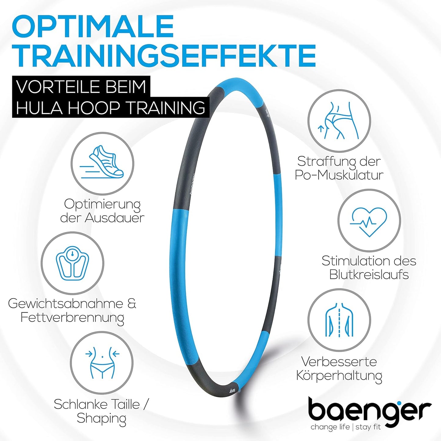 Hula Hoop Reifen mit Stecksystem