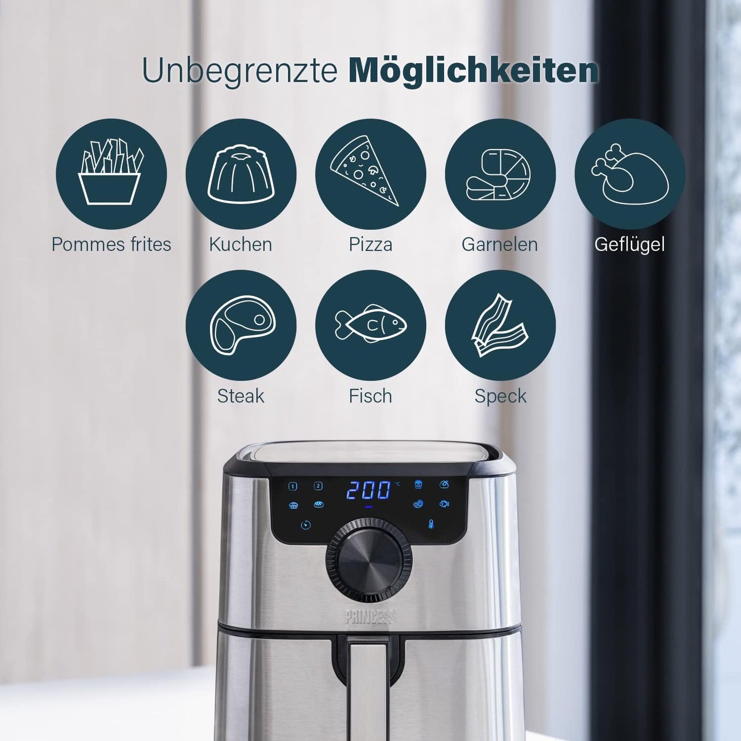 Airfryer, 4,5L Smart ; Heissluftfritteuse Smart