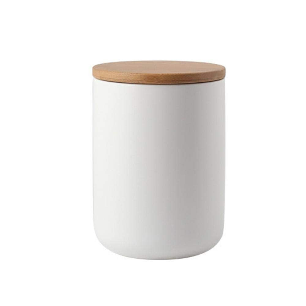 Vorratsdosen mit Bambusdeckel, 800 ml, White Weiss,27.05oz/800ml