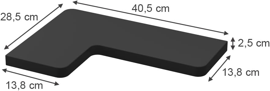 3-teiliges Eckregal Curva-Set, Schwarz