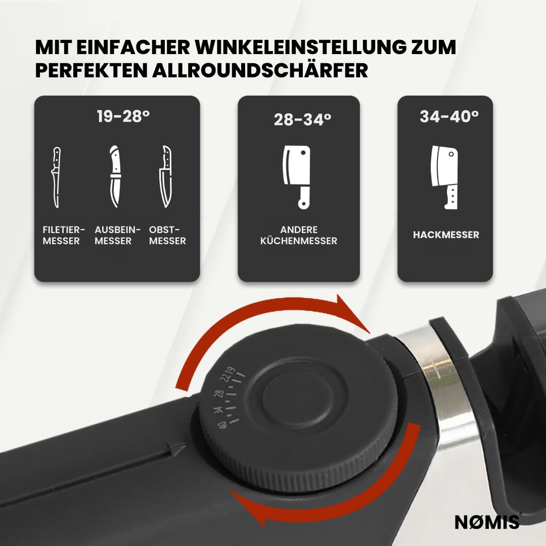 Profi-Messerschärfer mit einstellbarem Winkel