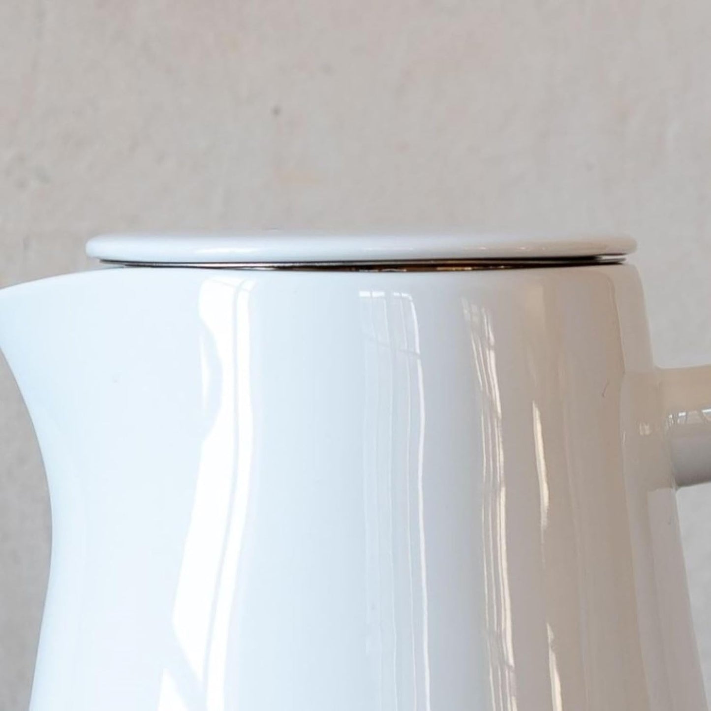 Porzellan Kaffeekanne mit Edelstahlfilter 0,8L, Pure White 0,8 Liter