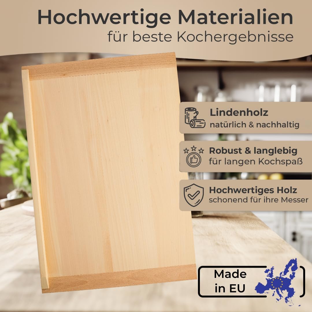 Backbrett, 60 x 40 cm, Backbrett Linde