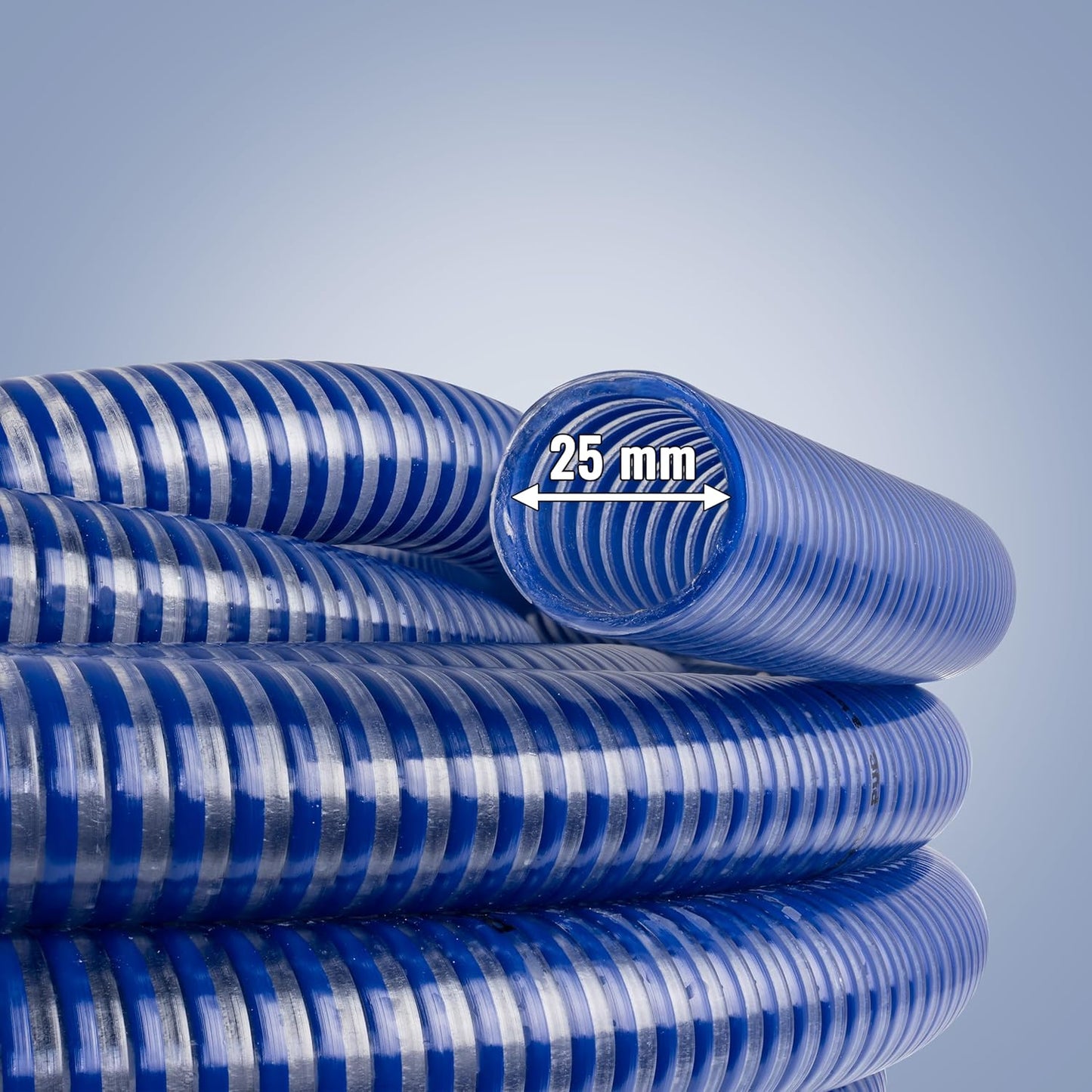 PVC Spiralschlauch (25m, bis 8 bar) UV-beständig, 25m ID25/AD32mm