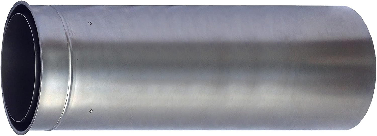 Doppelwandfutter Rauchrohr 150 mm, Doppelwandfutter 50cm kürzbar Unlackiert