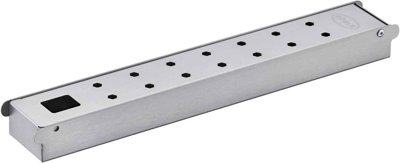 Räucherbox Videro Inox 40.8x6 cm, Single Räucherbox VIDERO Edelstahl