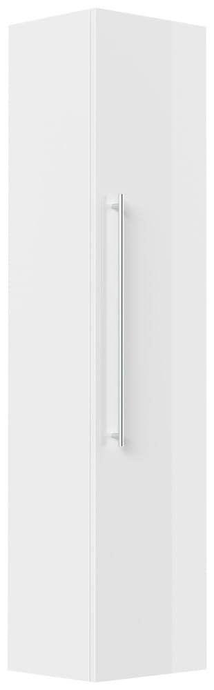 Hochglanz-Hochschrank, Weiss Hochglanz One Size