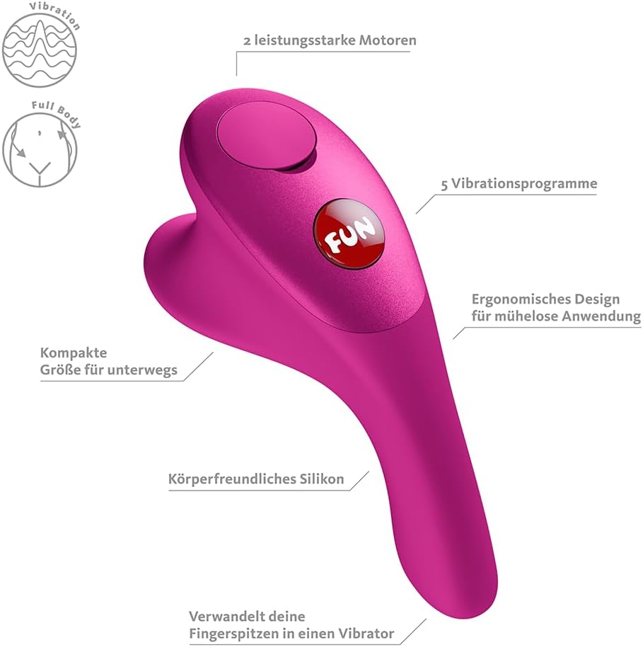 Be·One Fingervibrator mit Doppel-Motor, Pink