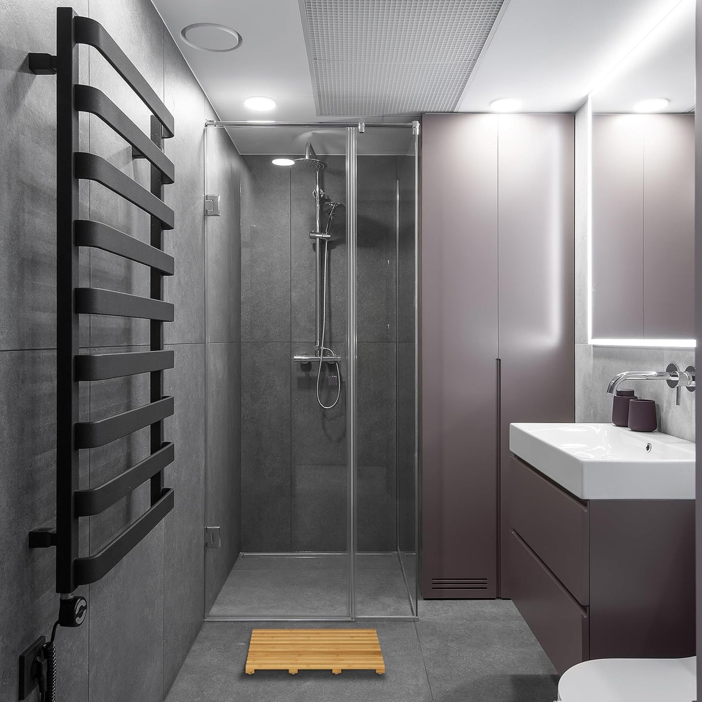 Badematte für Dusche & Sauna, 50 x 50 cm