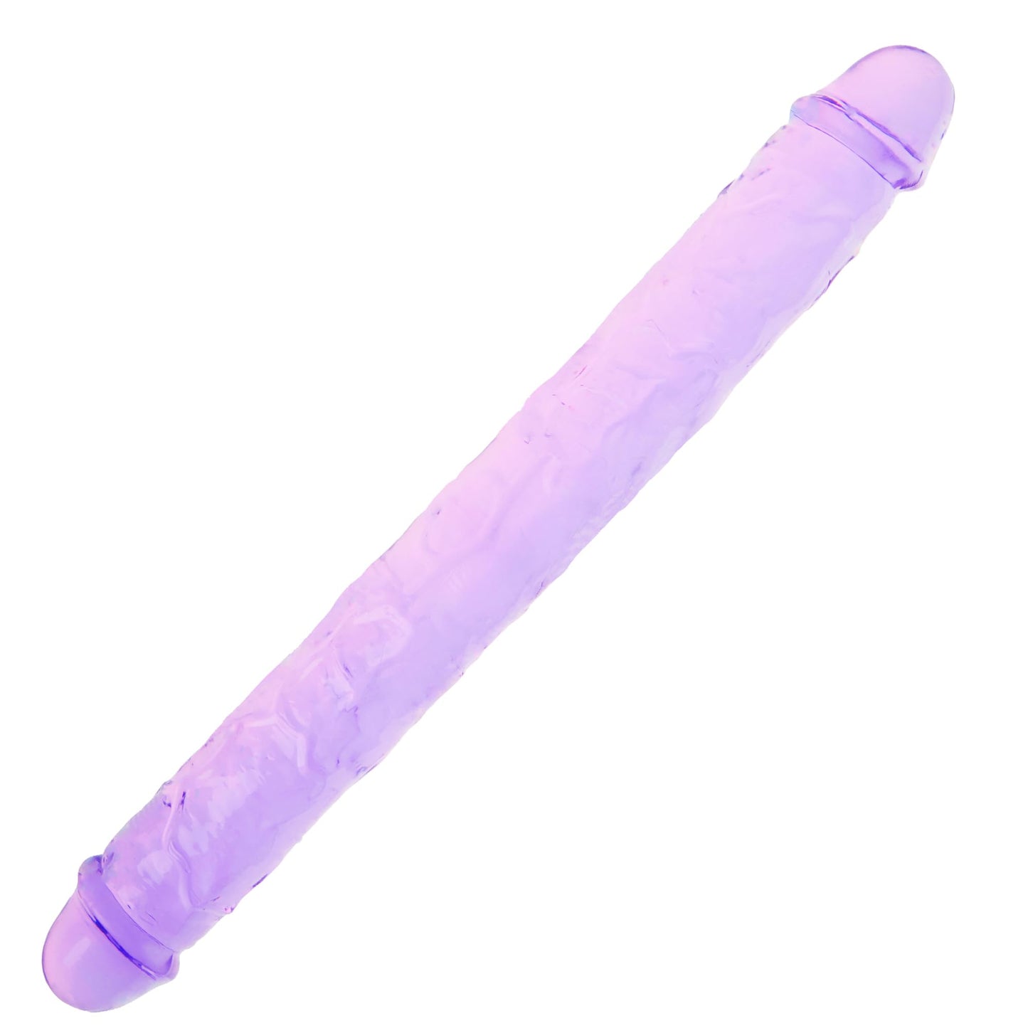 Flexibler Doppel-Dildo Kristall Jelly, Lila 46 cm