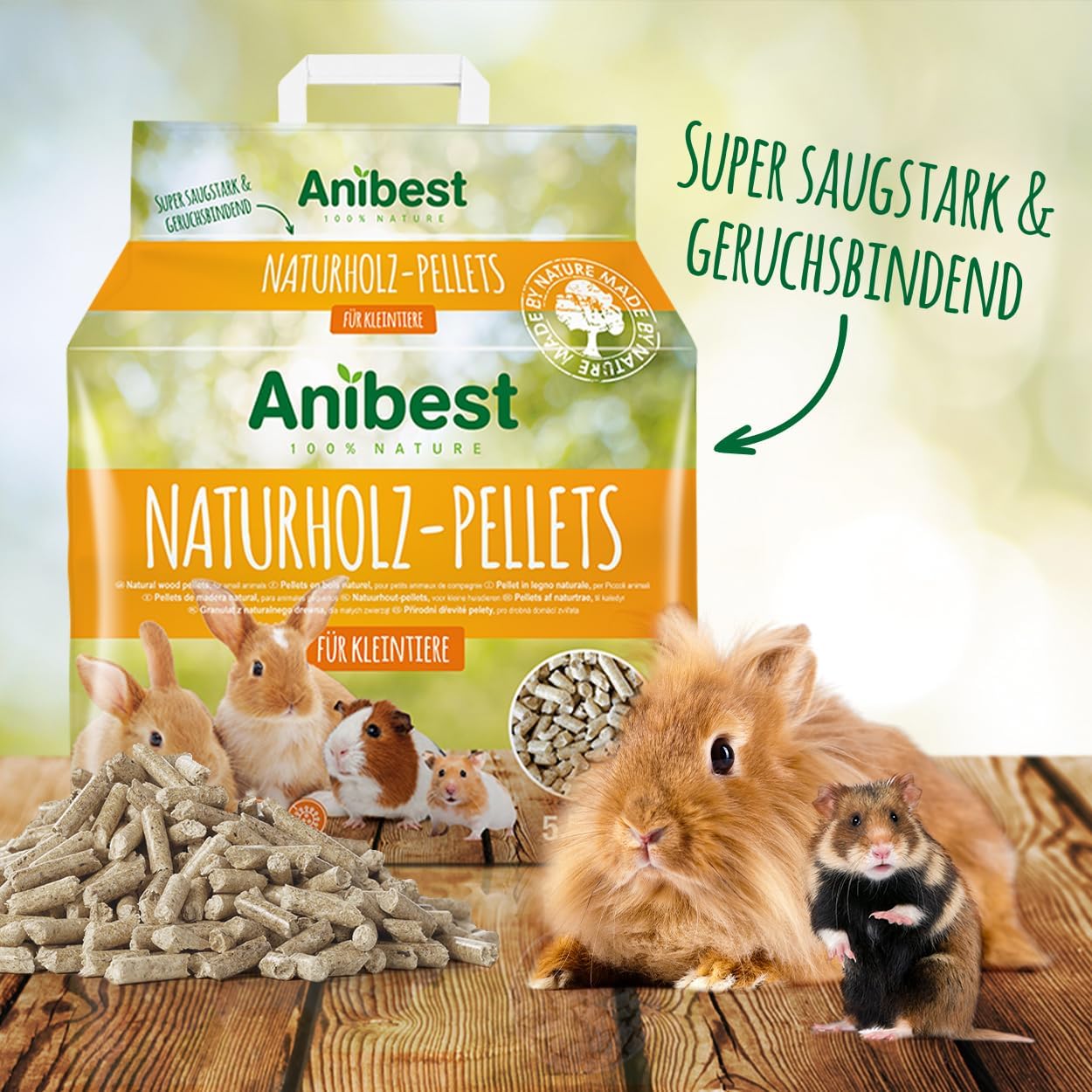Kleintierpellets 20L natürlich & geruchsbindend, 11 kg