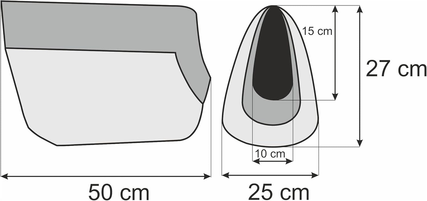 Hunde- und Katzentragetasche, L: 25 x 43 x 27 cm Graphit