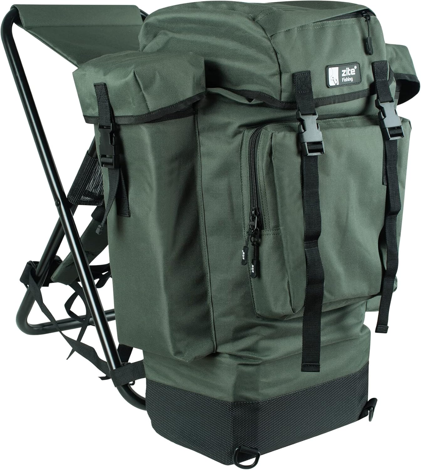 Angelrucksack mit Stuhl