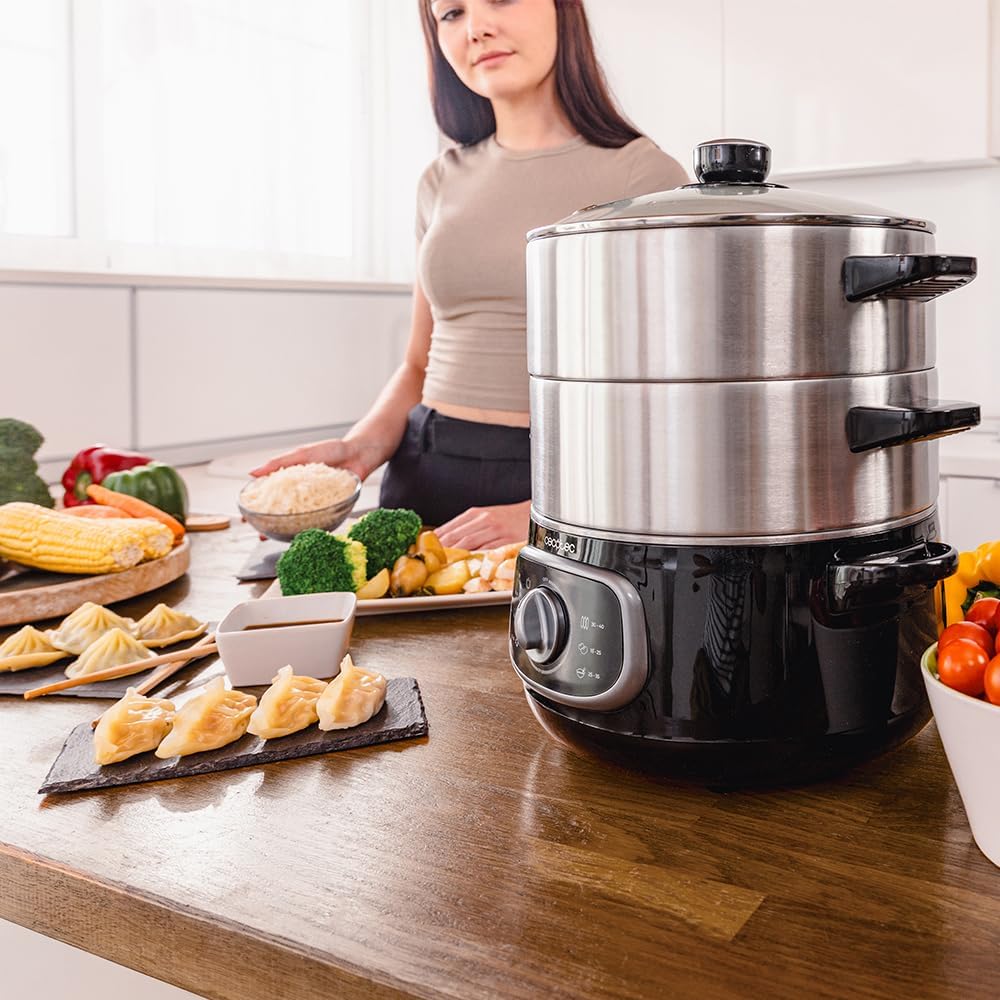 Elektrischer Dampfgarer Vapovita Steelpot