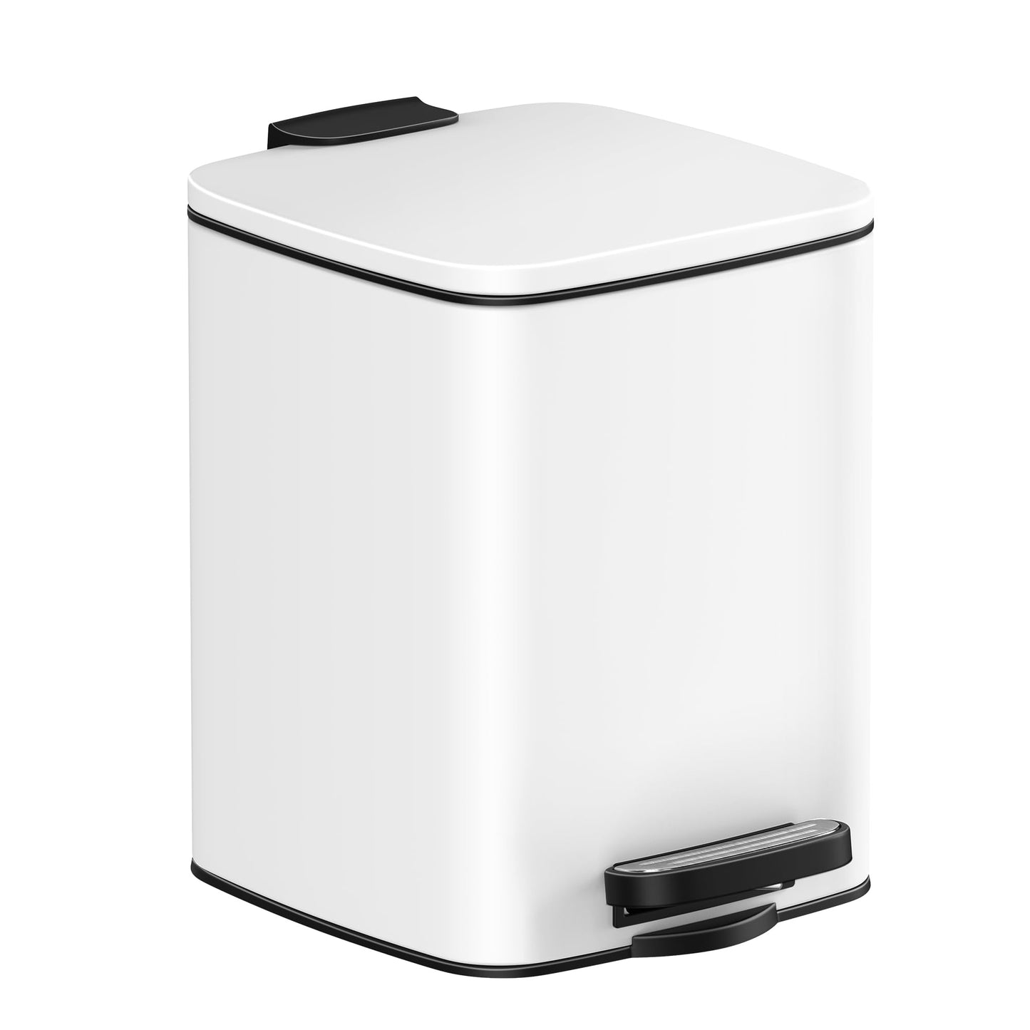 Kosmetikeimer mit Softclose und Pedal, Weiss 6 L